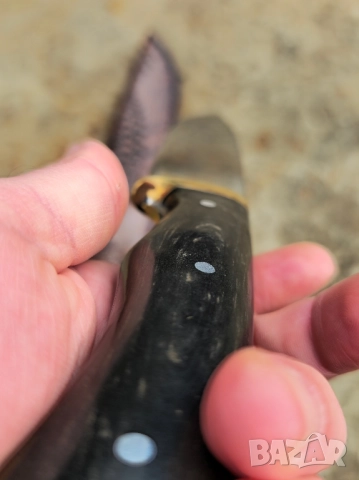 Ръчно изработен нож Черен Текстолит , снимка 10 - Ножове - 52322800