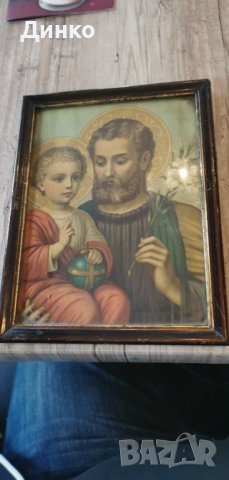 Старина икона литография около1900година., снимка 2 - Антикварни и старинни предмети - 44266571