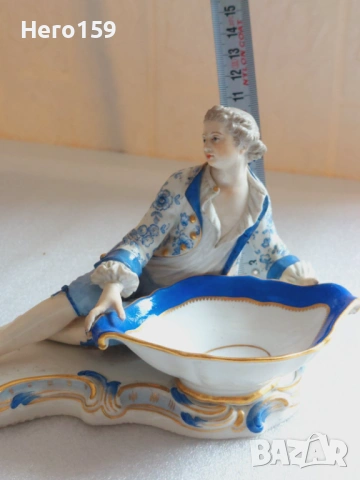Порцеланова фигура на фирма MEISSEN-начало на 20 век., снимка 2 - Колекции - 54291121