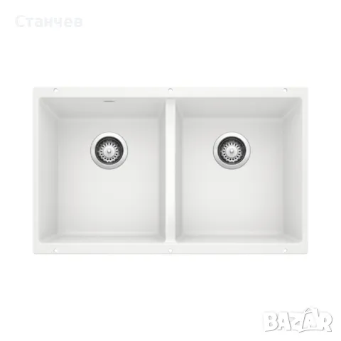кухненска мивка Blanco PRECIS U 2 SILGRANIT с двойнa под плот        