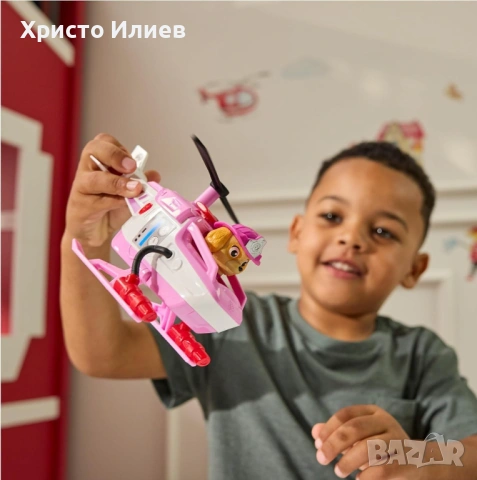 Paw Patrol Fire Rescue Хеликоптерът на Скай Skye, снимка 5 - Коли, камиони, мотори, писти - 53913487