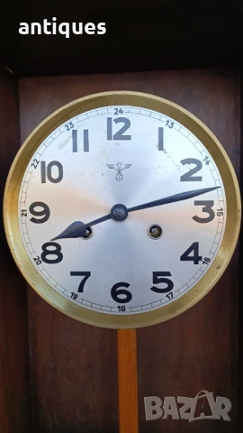 Стенен часовник - F.M.S Mauthe - Germany - Антика - 1930"г., снимка 3 - Антикварни и старинни предмети - 53030227