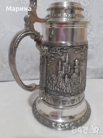 Халба от калай, 1150 мл.,  Antik*Vintage#47, снимка 2 - Антикварни и старинни предмети - 47753240