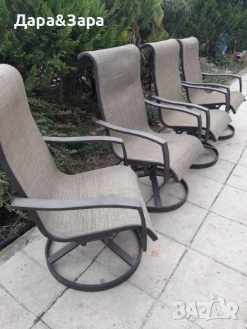 Градински въртящи столове, снимка 2 - Градински мебели, декорация  - 39104627