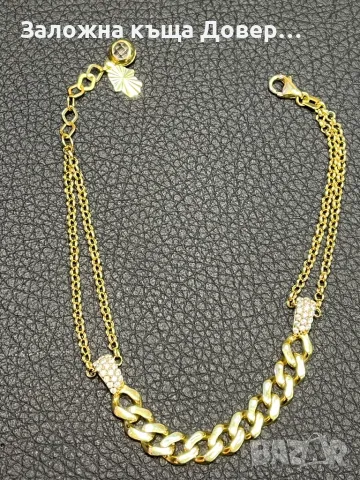 Златен синджир гривна grivna ланец lanec zlaten 14 K 585 gold , снимка 4 - Колиета, медальони, синджири - 49535572