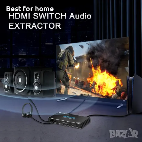 8К HDMI превключвател  4 в 1 , снимка 4 - Друга електроника - 49856311