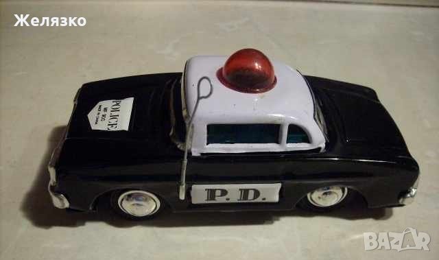 TIN TOY VEHICLE TIN POLICE CAR MF 900 , снимка 2 - Колекции - 30155029