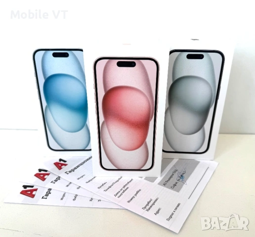 НОВ! iPhone 15 128GB Black / Pink / Blue 2г.Гаранция!, снимка 2 - Apple iPhone - 53934035