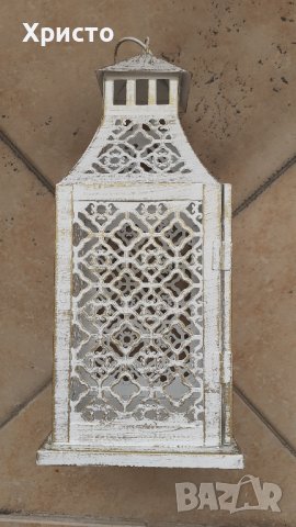 фенер метален ретро антикварен, за свещ кандило и други, метал , снимка 5 - Други - 34412259