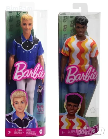 Оригинална мъжка кукла Barbie Fashionistas - Кен с руса коса - 226  / Кен Тъмнокож - 220 - 30 cм