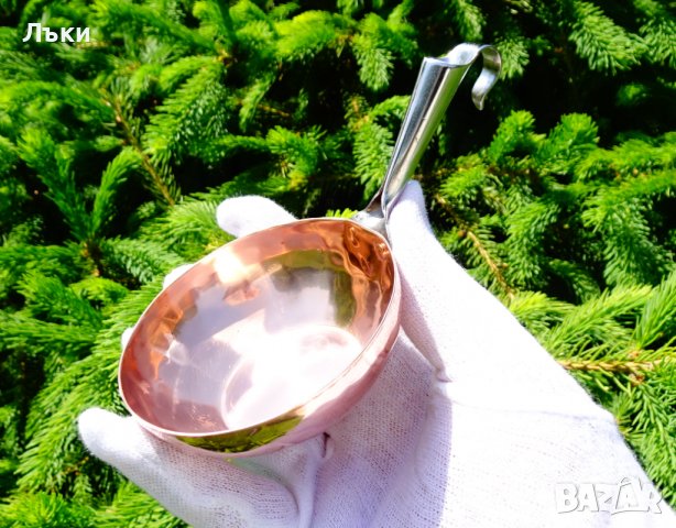 Меден черпак ръчно кован. , снимка 4 - Антикварни и старинни предмети - 36914776