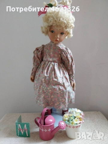 Винтидж порцеланова кукла Мери, Мери, съвсем противоположна, като нова, рядка находка, снимка 12 - Декорация за дома - 52043877