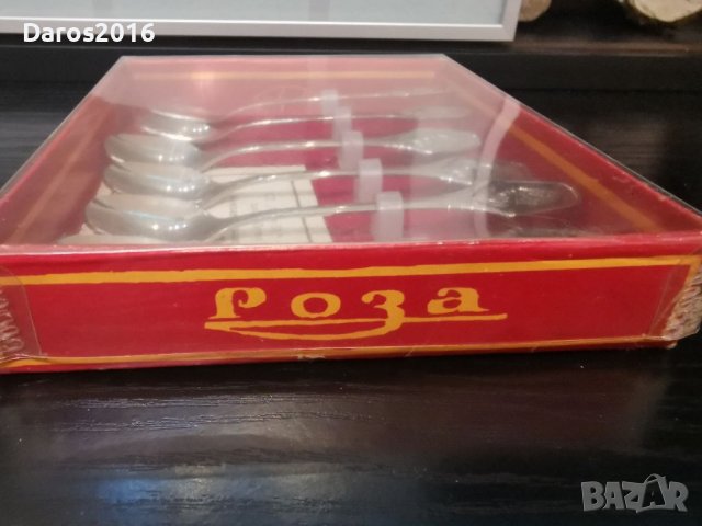 Комплект лъжички за кафе Роза , снимка 5 - Антикварни и старинни предмети - 39829886