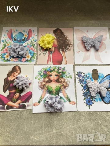 Картички със сапунени цветя, снимка 6 - Подаръци за рожден ден - 53965670