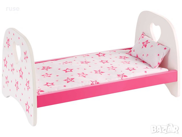 НОВО! Дървено легло за кукли бебета 52х25х30см