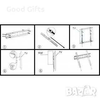 Пълен Комплект Стойка за телевизор 26-60'' черна, снимка 5 - Други стоки за дома - 39310311
