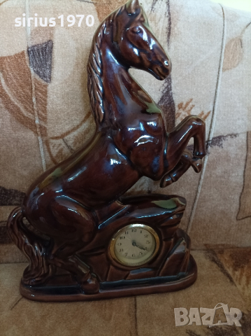 механичен каминен часовник конче работещ, снимка 3 - Стенни часовници - 44810911