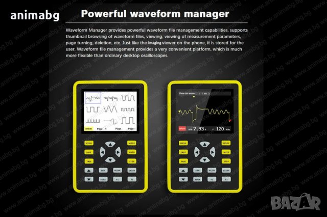 ANIMABG 100MHz интелигентен портативен цифров осцилоскоп модел FNIRSI-, снимка 5 - Друга електроника - 34952696
