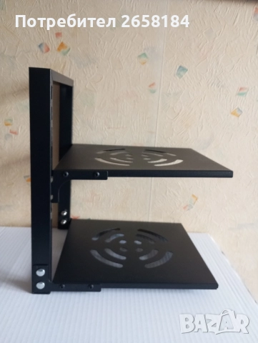 Метална поставка с регулируем рафт