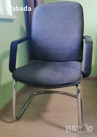 Стабилен метален стол на S-образна конструкция, подходящ за посетителски или болничен стол, снимка 3 - Столове - 52972600