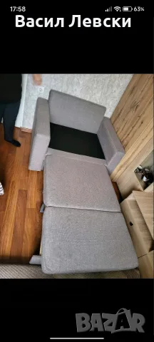 Разтегателен фотьойл, снимка 4 - Дивани и мека мебел - 56259645