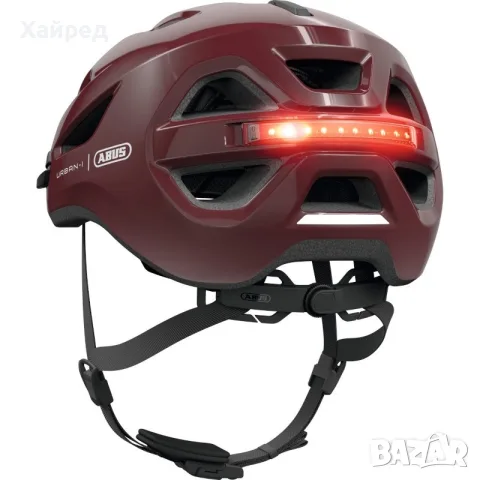 Нова каска ABUS Urban-I 4.0 – Chestnut Red | За велосипед и тротинетка, снимка 3 - Велосипеди - 55931073