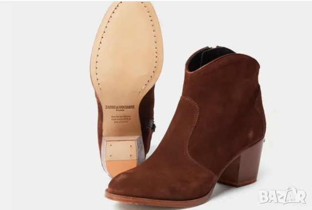 Велурени боти Zadig&Voltaire Molly  номер 39 ,5-40, снимка 7 - Дамски боти - 48886201