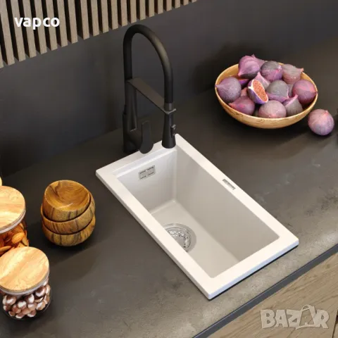 Компактна гранитна мивка Granitan TUGA 28см, снимка 7 - Мивки - 47602461