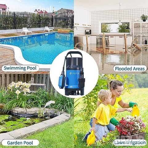 Нова 750W преносима електрическа потопяема помпа за мръсна/чиста вода, снимка 6 - Други инструменти - 42520834