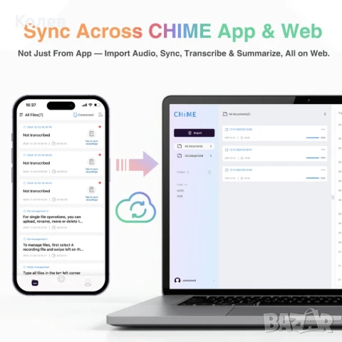 CHIME NOTE Pro AI - гласов рекордер с ChatGPT, снимка 2 - Друга електроника - 50834132