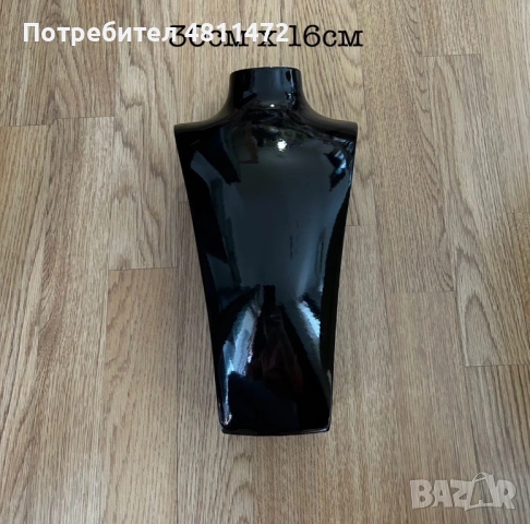 Стойки бижута, комплект за колие и гривна  черен гланц, снимка 3 - Други - 54350311