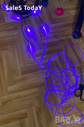 Лед светлини за кола 6м., iOS и Android, 12V, RGB, LED интериорна лента, водоустойчиви, снимка 6 - Аксесоари и консумативи - 33718154