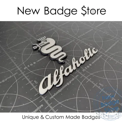 Alfa Romeo Brera, Veloce, Giulia, Q2, Alfaholic дизайнерски надписи и емблеми за Алфаманиаци