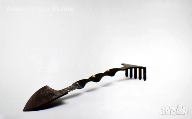 Стар Интрумент Цветя Саксии Лопатка Гребло Метал, снимка 9 - Колекции - 53119228