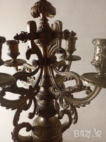 Бароков свещник, снимка 7 - Антикварни и старинни предмети - 50797761