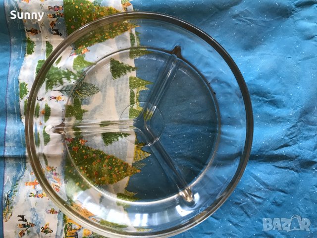 НОВО Стъклено Плато за сирена, разядки, мезета, ядки за трапезата