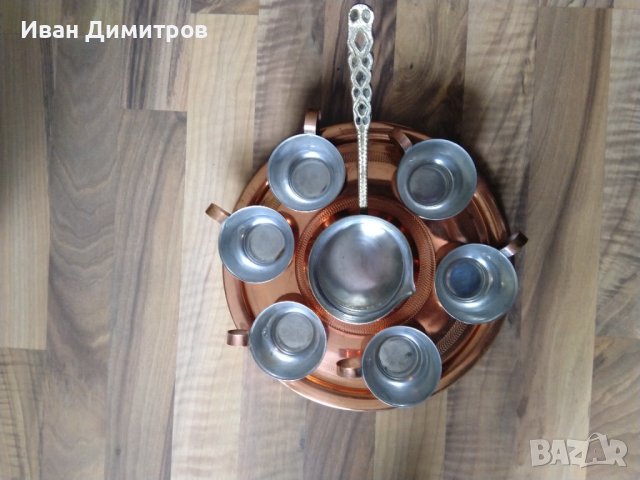 Старинен сервиз от кована мед/Antique set of wrought copper