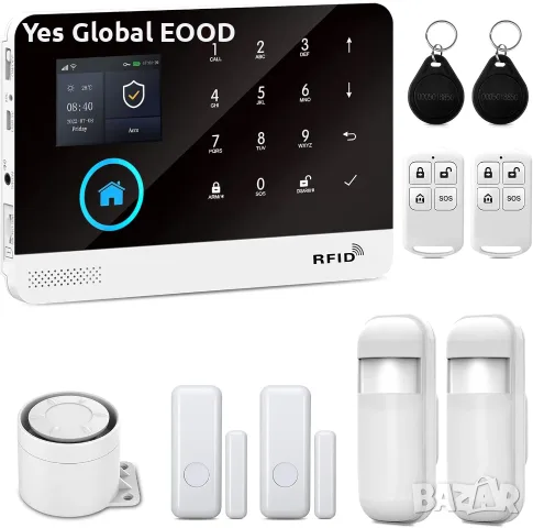 XNY 4G Wi-Fi GSM алармена система с 10 части, Alexa