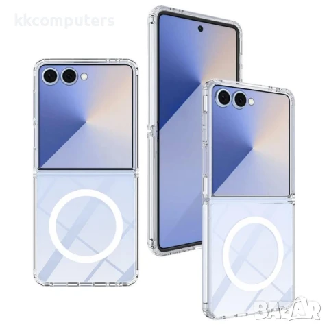 Прозрачен Калъф за Samsung Galaxy Z Flip7 5G с MagSafe Съвместимост + Скрийн Протектор, снимка 2 - Калъфи, кейсове - 51094030
