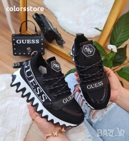 Дамски черни маратонки Guess/BR147m