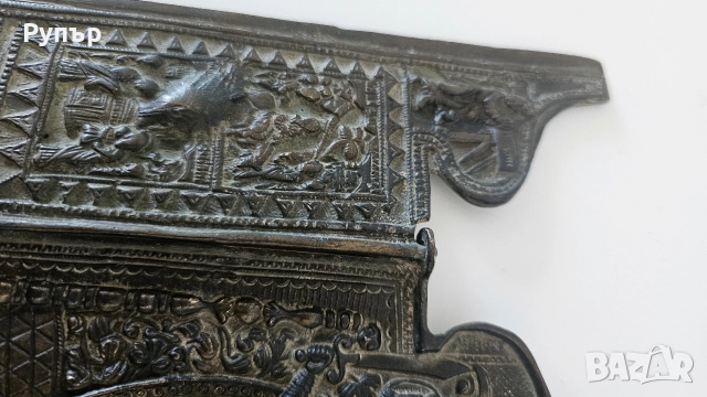 Стара Бронзова икона, снимка 6 - Други ценни предмети - 52611909