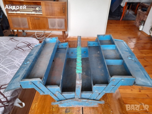 Старо метално сандъче за инструменти, снимка 6 - Други ценни предмети - 52080136