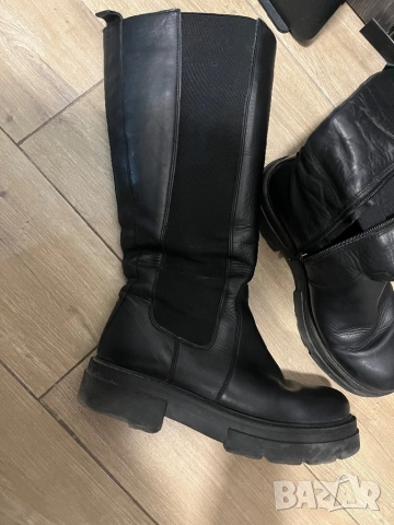 Дански ботуши кожа, снимка 3 - Дамски ботуши - 52976318