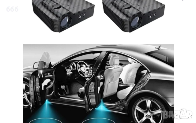 Безжични BMW странични светлини за врата на кола.