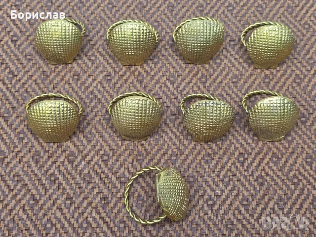 Месингови салфетници за маса - мида, снимка 4 - Аксесоари за кухня - 55867842