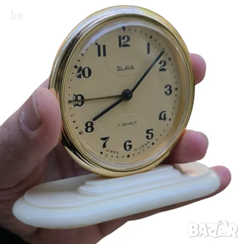 Ретро механичен будилник Slava (обслужен), снимка 3 - Антикварни и старинни предмети - 50021153