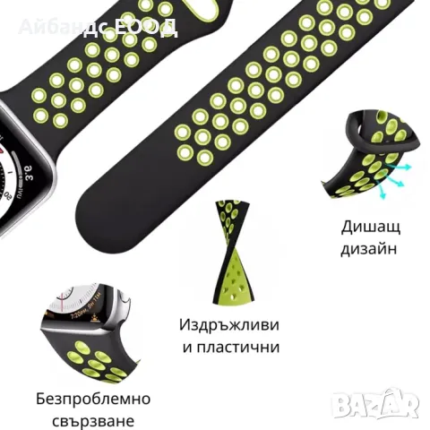 Силиконови каишки Nike за Apple Watch ULTRA/SE/10/9/8/7/6/5, снимка 9 - Каишки за часовници - 49415273