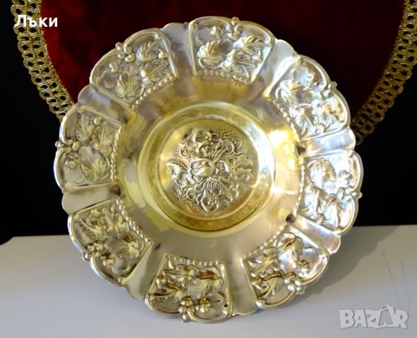  Бронзова фруктиера,салатиера Феникс,барок. , снимка 12 - Антикварни и старинни предмети - 39182824