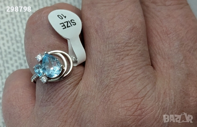 Сребърен комплект с Естествен Топаз, снимка 9 - Бижутерийни комплекти - 51945495