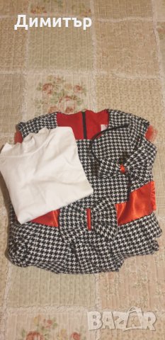 Нова! Детска зимна рокля с диадема + боди - ръст до 140см, снимка 7 - Детски рокли и поли - 31713284